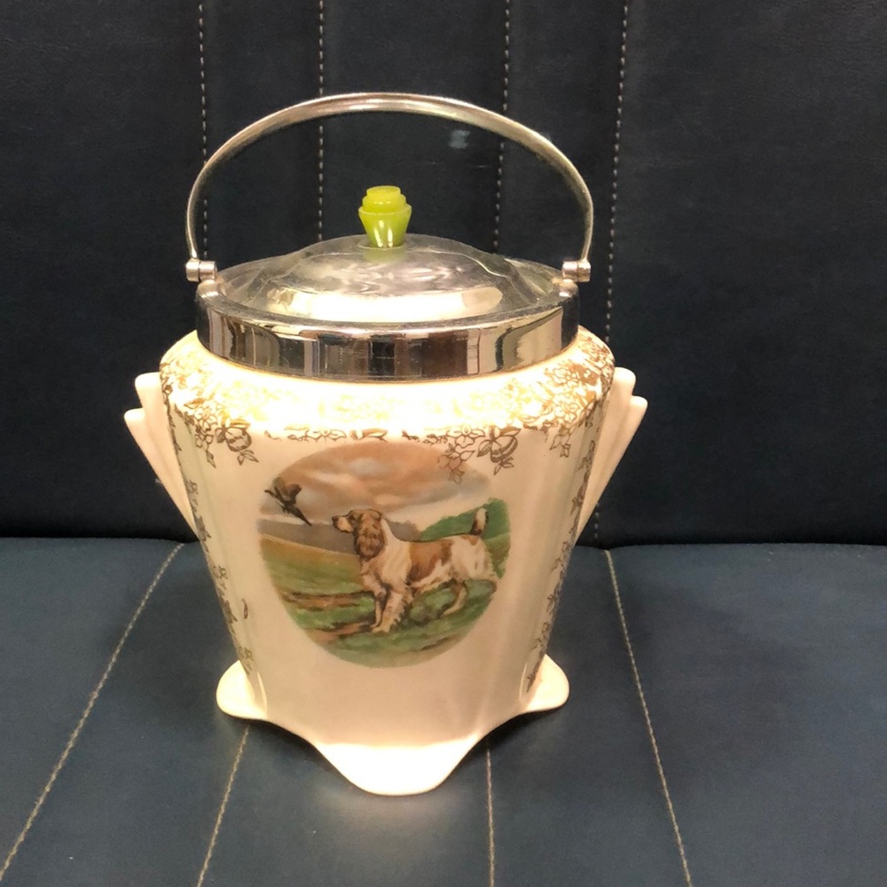 English biscuit jar